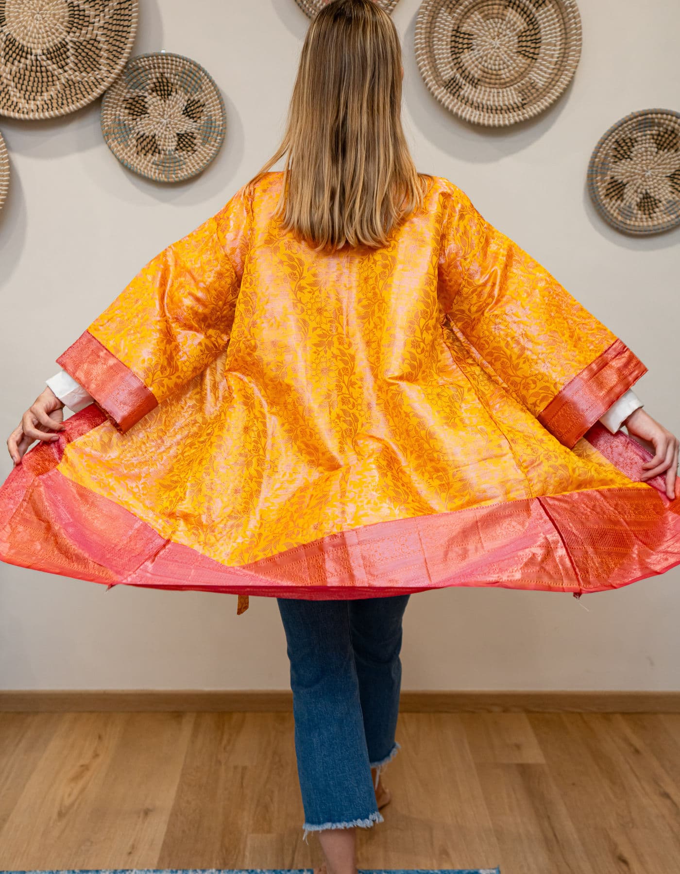 Golden Petal textile and fit detail