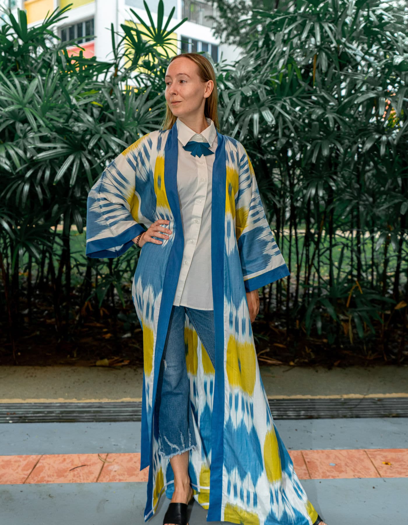 Skyflower textile and fit detail